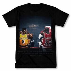 Michael Jordan Kobe Bryant Graphic T Shirt Vantage Basketball Tee